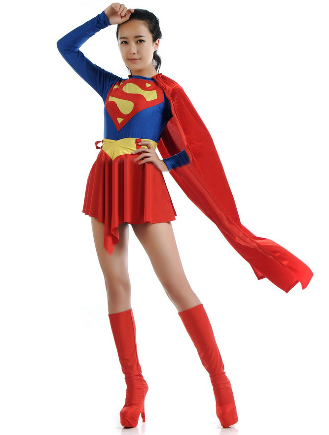 Fashion Superman Cosplay Costume Girl Dress